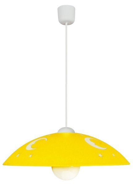 Lampa wisząca żółta dziecięca księżyc na lince 31-71760