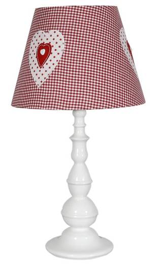 Lampka stołowa biało-różowa 51cm Sweet 41-64189